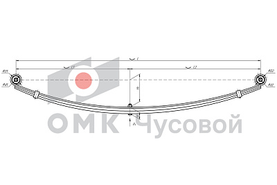 Рессора задняя для ГАЗ 2705, 3221, 3302 3 листа